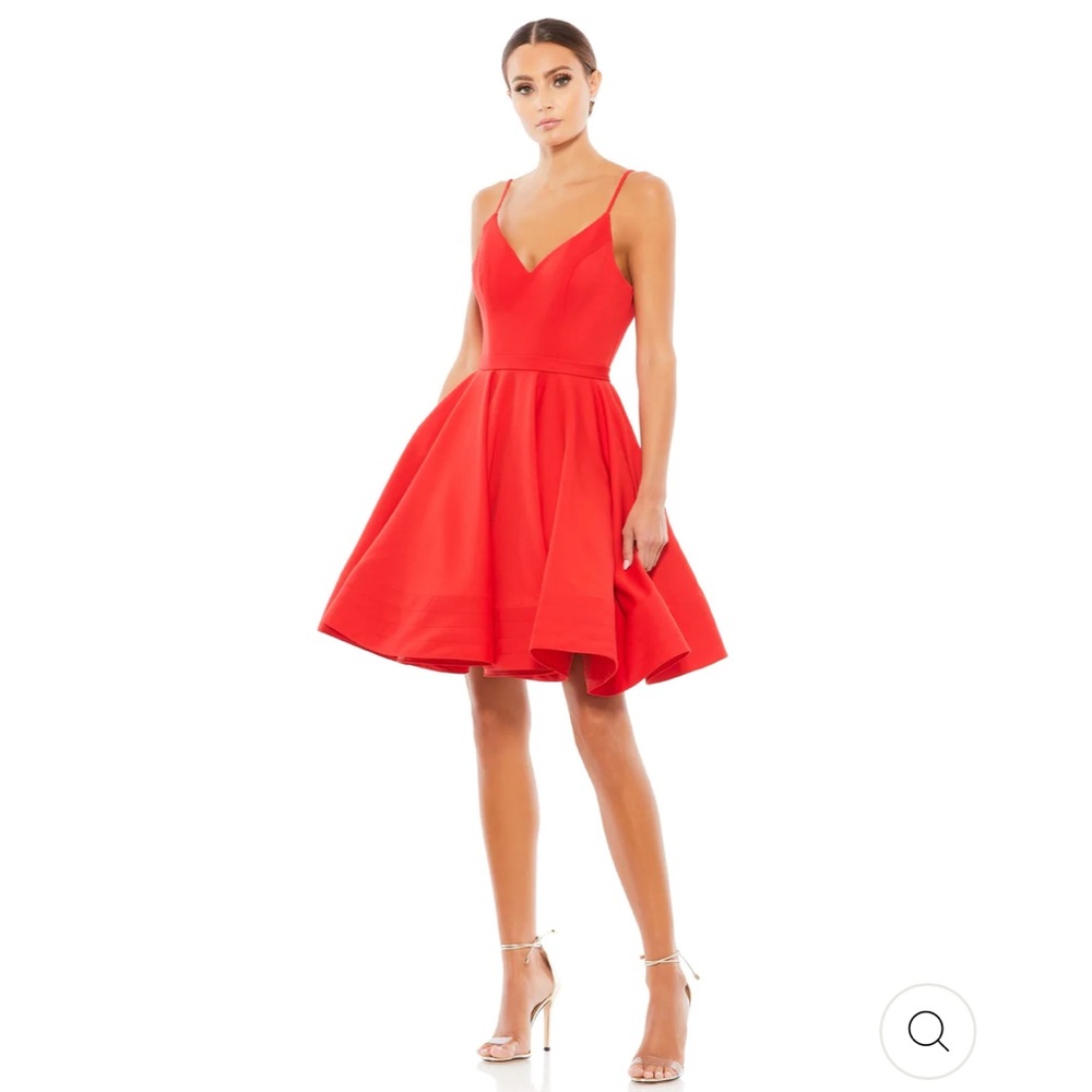 Sold out in this color combination gorgeous red dress Low back dress Mac Duggal